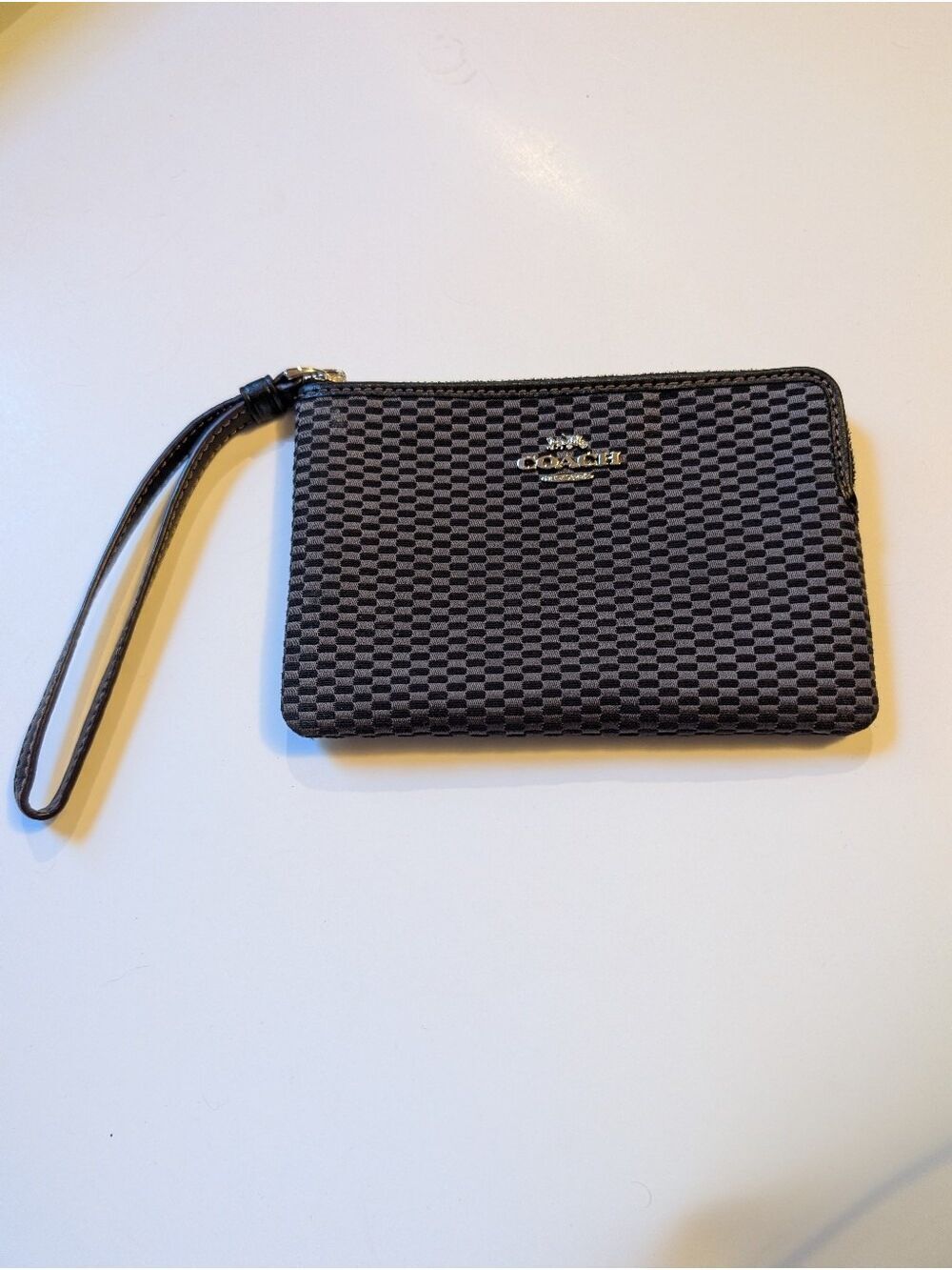 Coach Legacy Woven Wristlet In VGUC